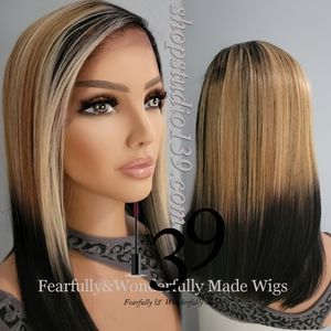 Human hair 3tone bob wig